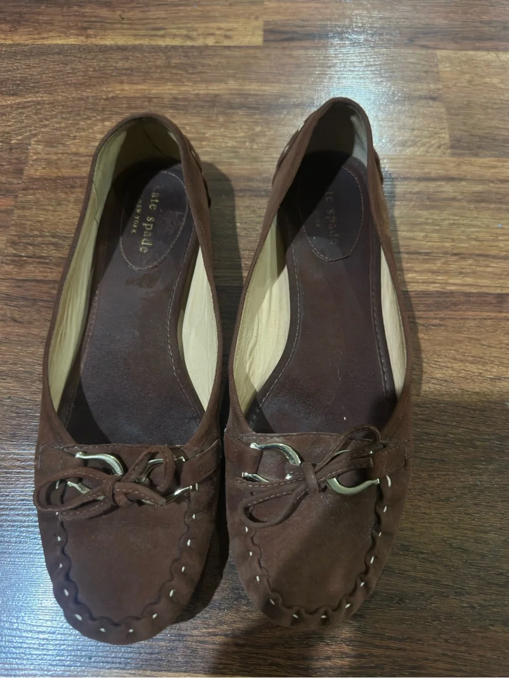 kate spade Brown Suede Moccasin Loafers